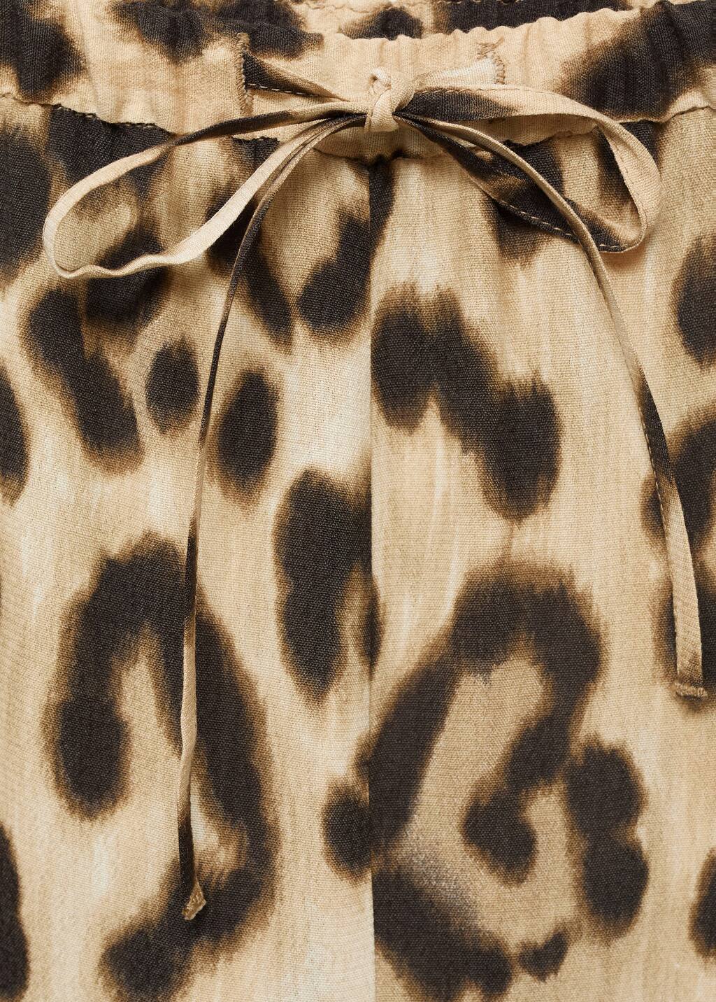Leopard straight pants