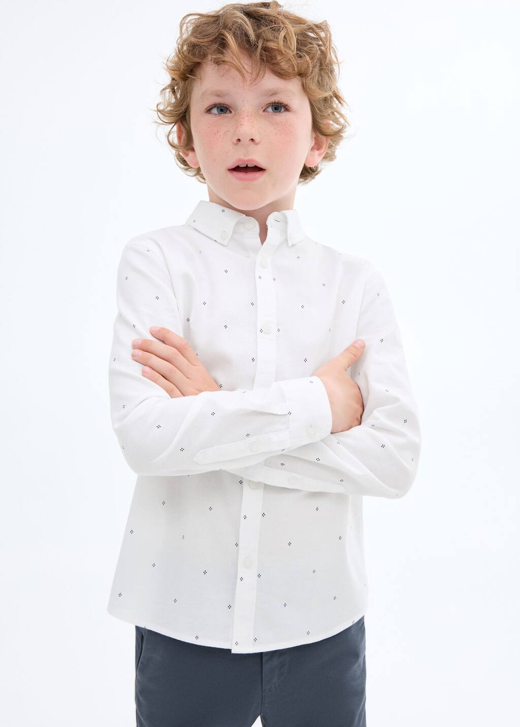 Printed Oxford shirt