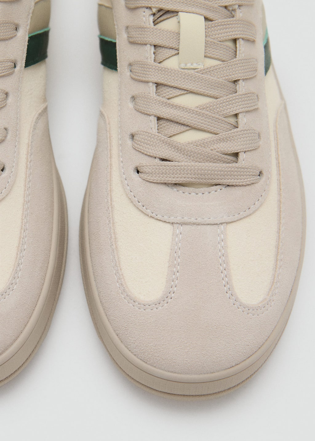 Combined suede leather sneakers
