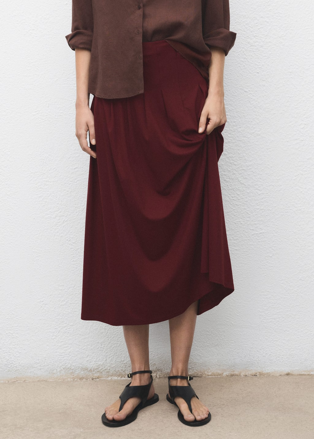 Plank midi-skirt