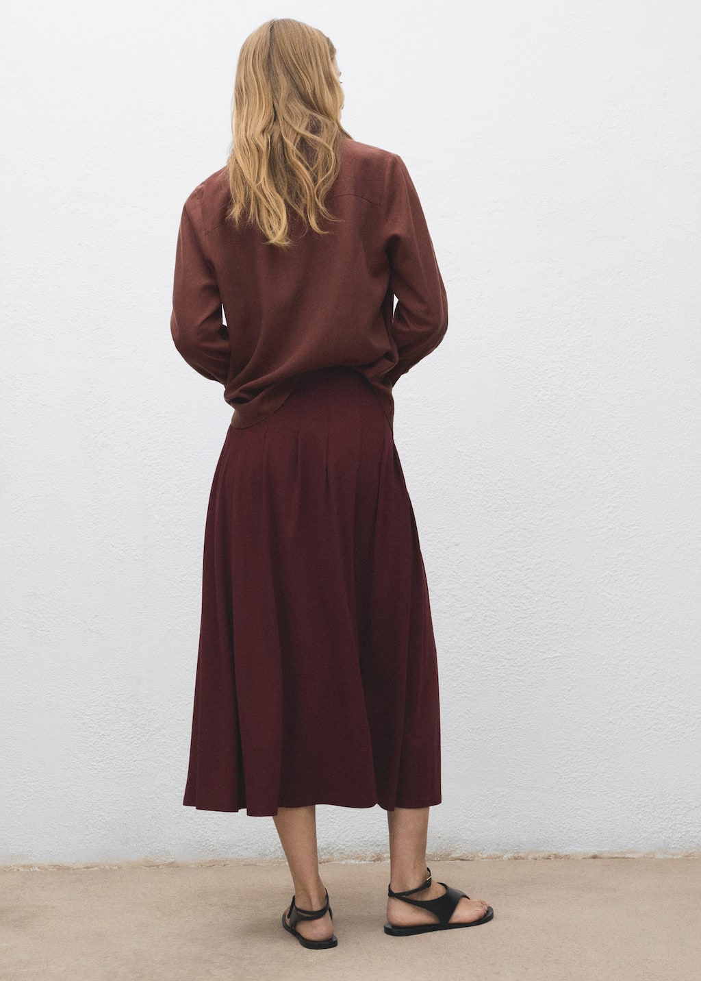 Plank midi-skirt