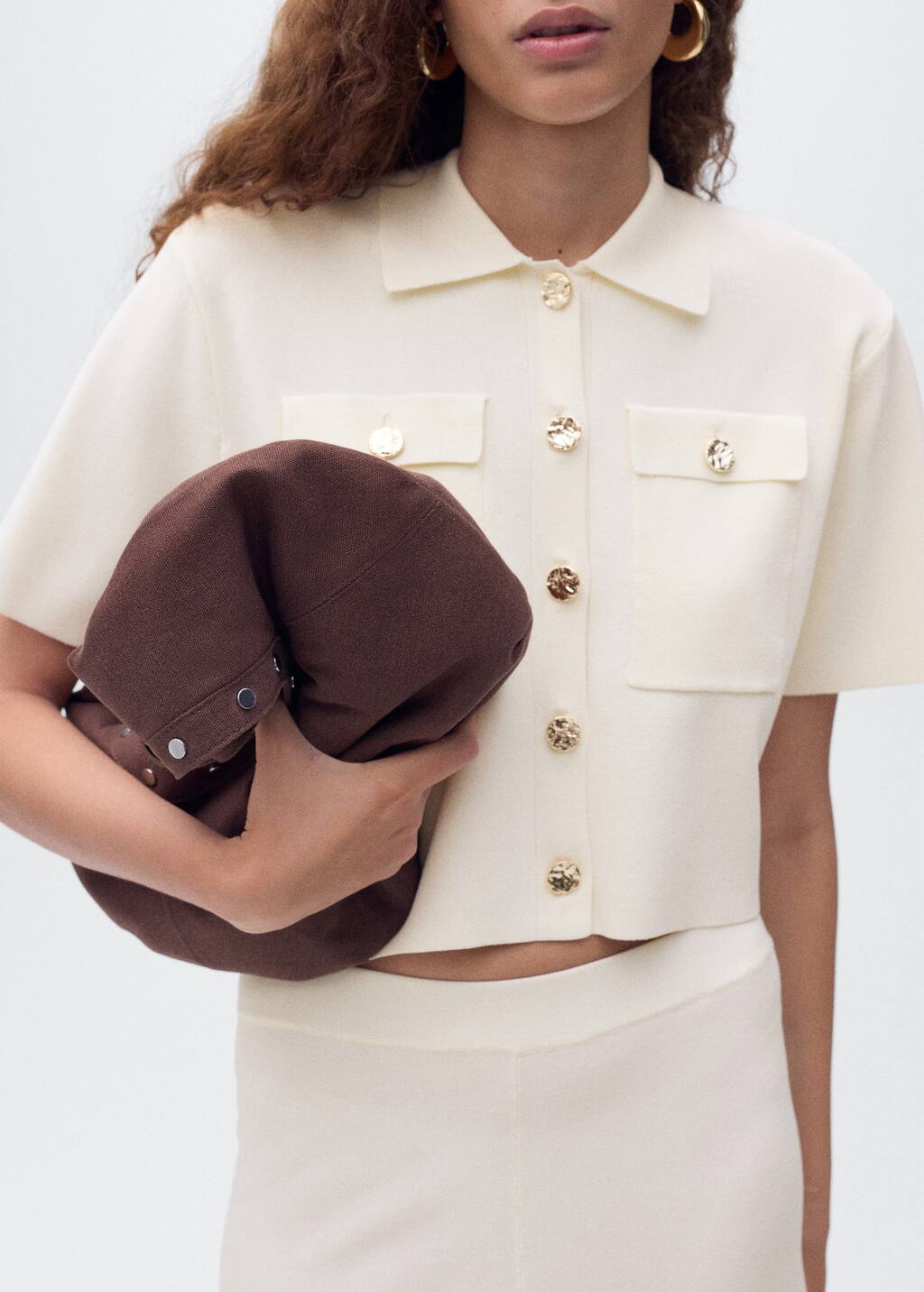 Crop knit trousers