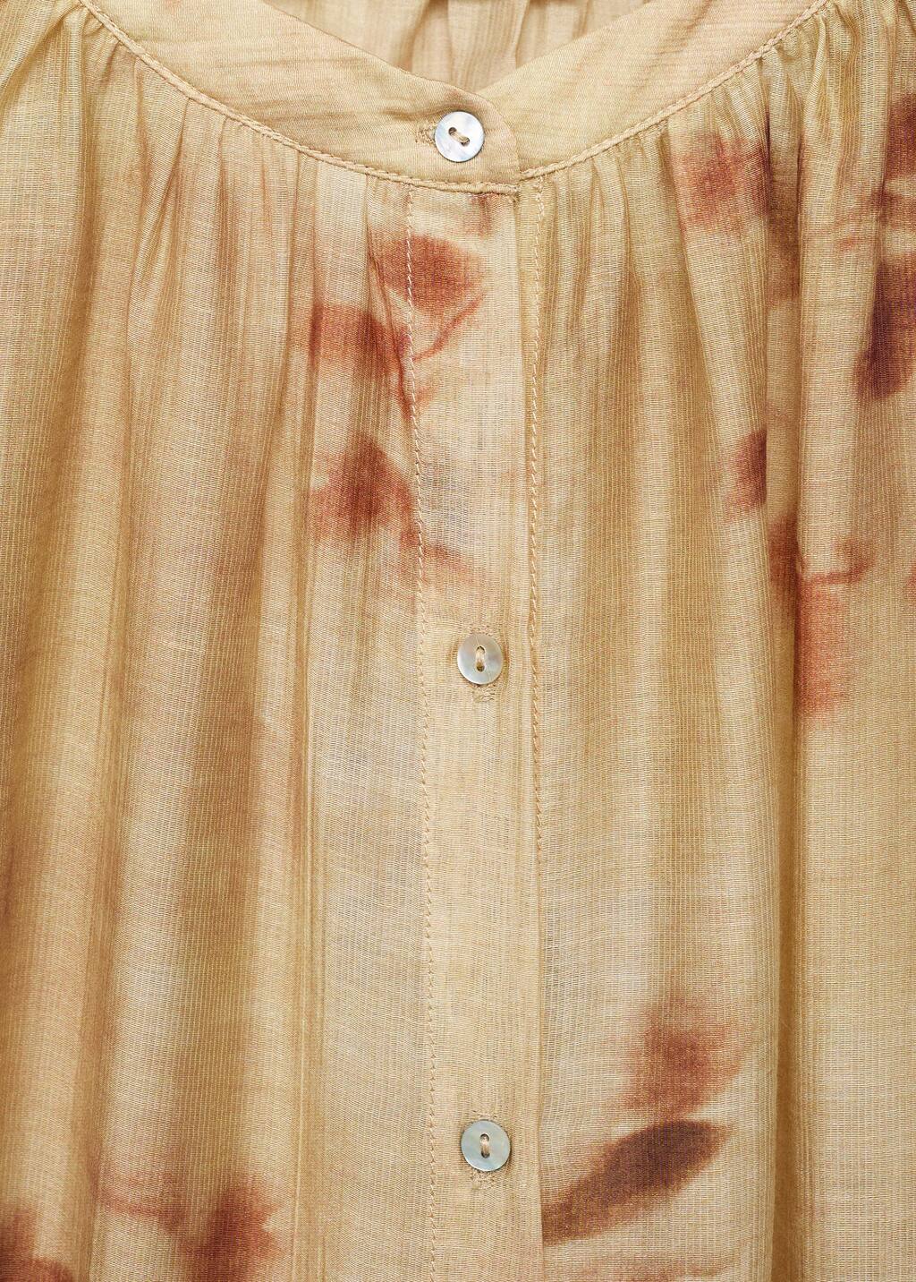 Leaf-print caftan
