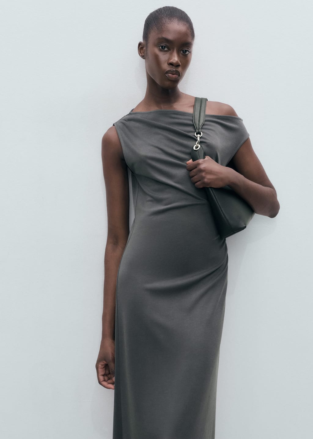 Asymmetrical pleated dress