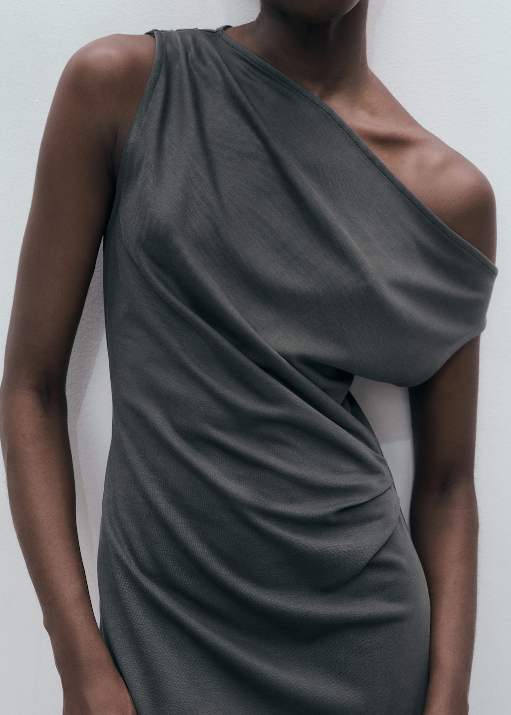 Asymmetrical pleated dress