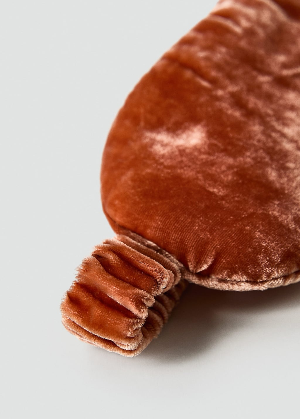Mango Masque Velours Soie Orange Brûlé - Femme - Taille Unique - In Brown