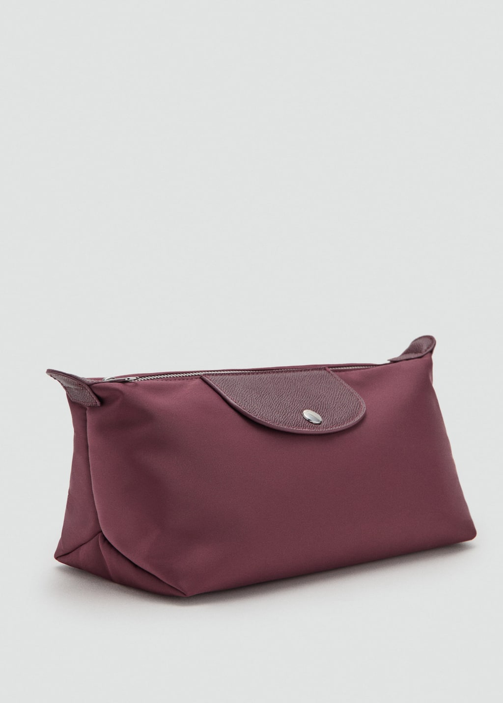 Mango Large Combined Nylon Toiletry Bag Burgundy In Burgundy