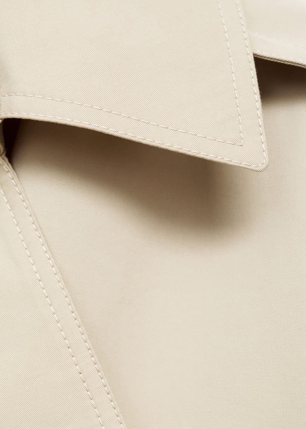 Double-breasted cropped trench coat