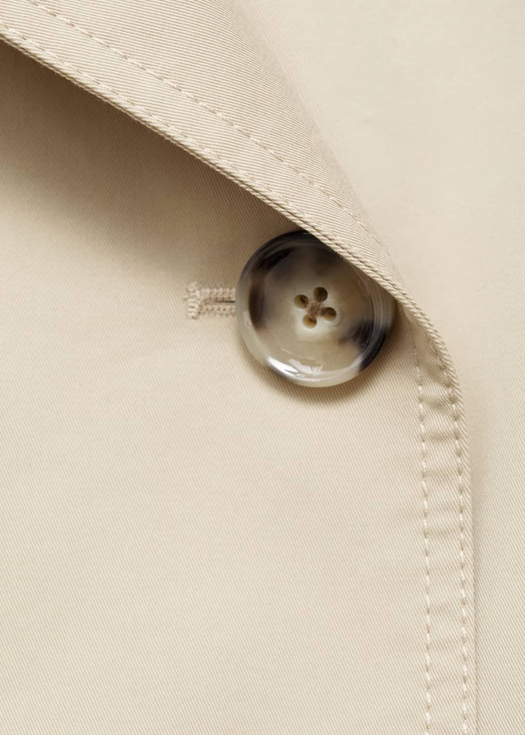 Double-breasted cropped trench coat