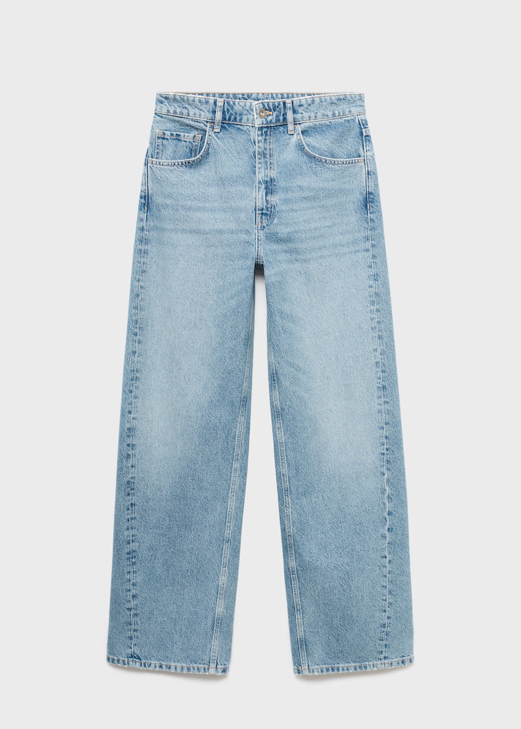 Mango Jean Balloon Taille Normale Bleu Moyen - Femme - 46 - In Blue