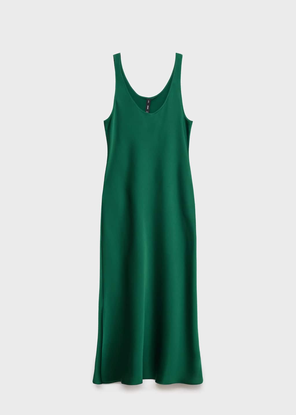 Mango Robe Longue Satinée Vert - Femme - M - In Green