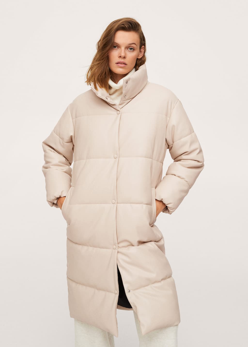 mango long puffer coat