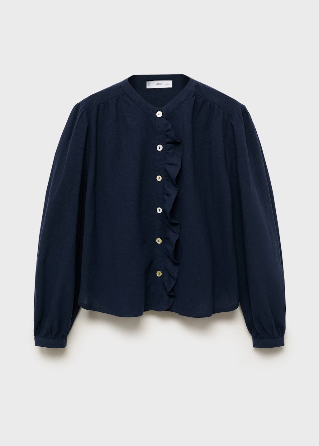 Mango Blouse Navy In Blue