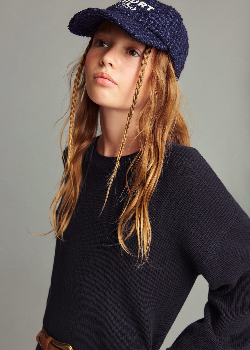 Embroidered wool cap