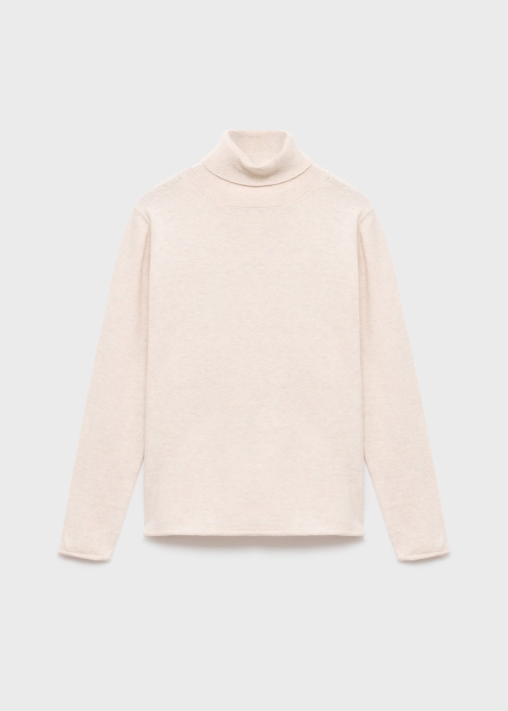 Mango Pull-over Maille Col Montant Beige - Enfants - 7-8 Ans - Kids In Neutral