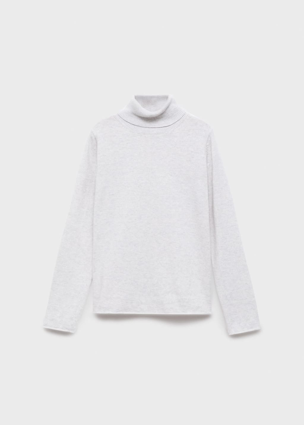 Mango Pull-over Maille Col Montant Gris Chiné Clair - Enfants - 11-12 Ans - Kids In White