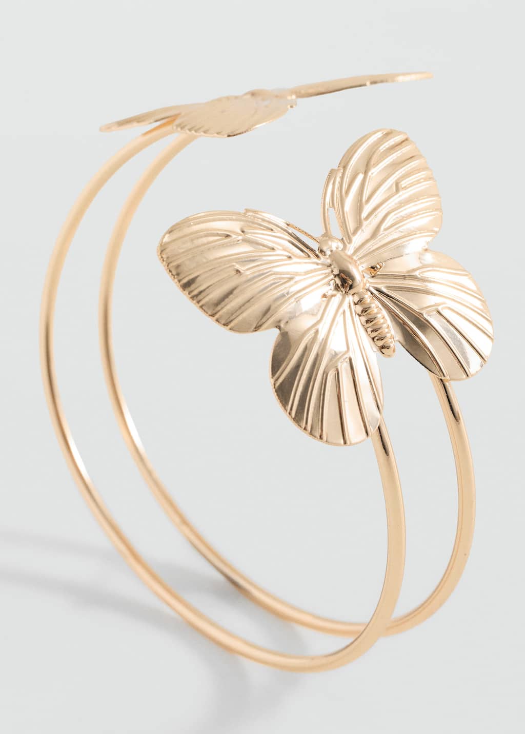 Mango Teen Rigid Butterfly Bracelet Gold In Gold