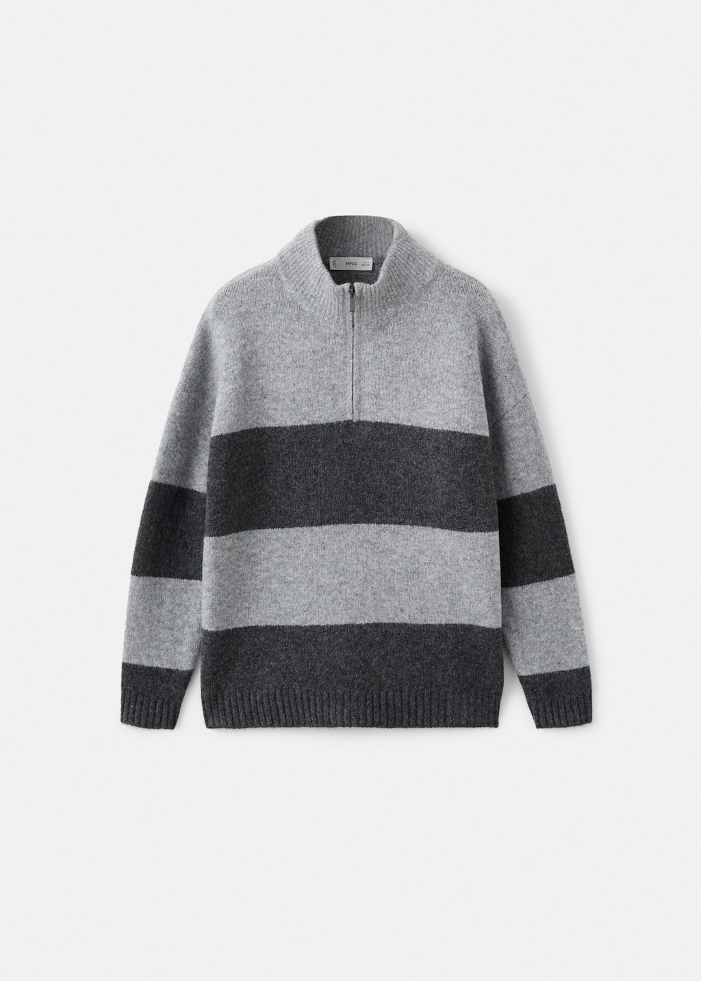 Mango Pull Gris Chiné Moyen - Enfants - 7-8 Ans - Kids In Gray