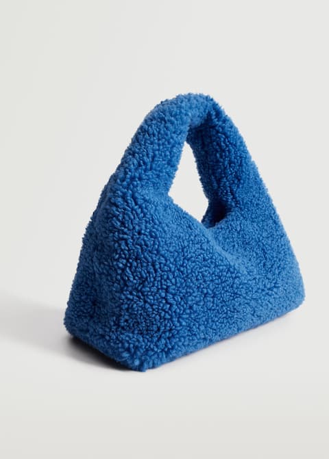 Textured faux-shearling bag - Medium plane