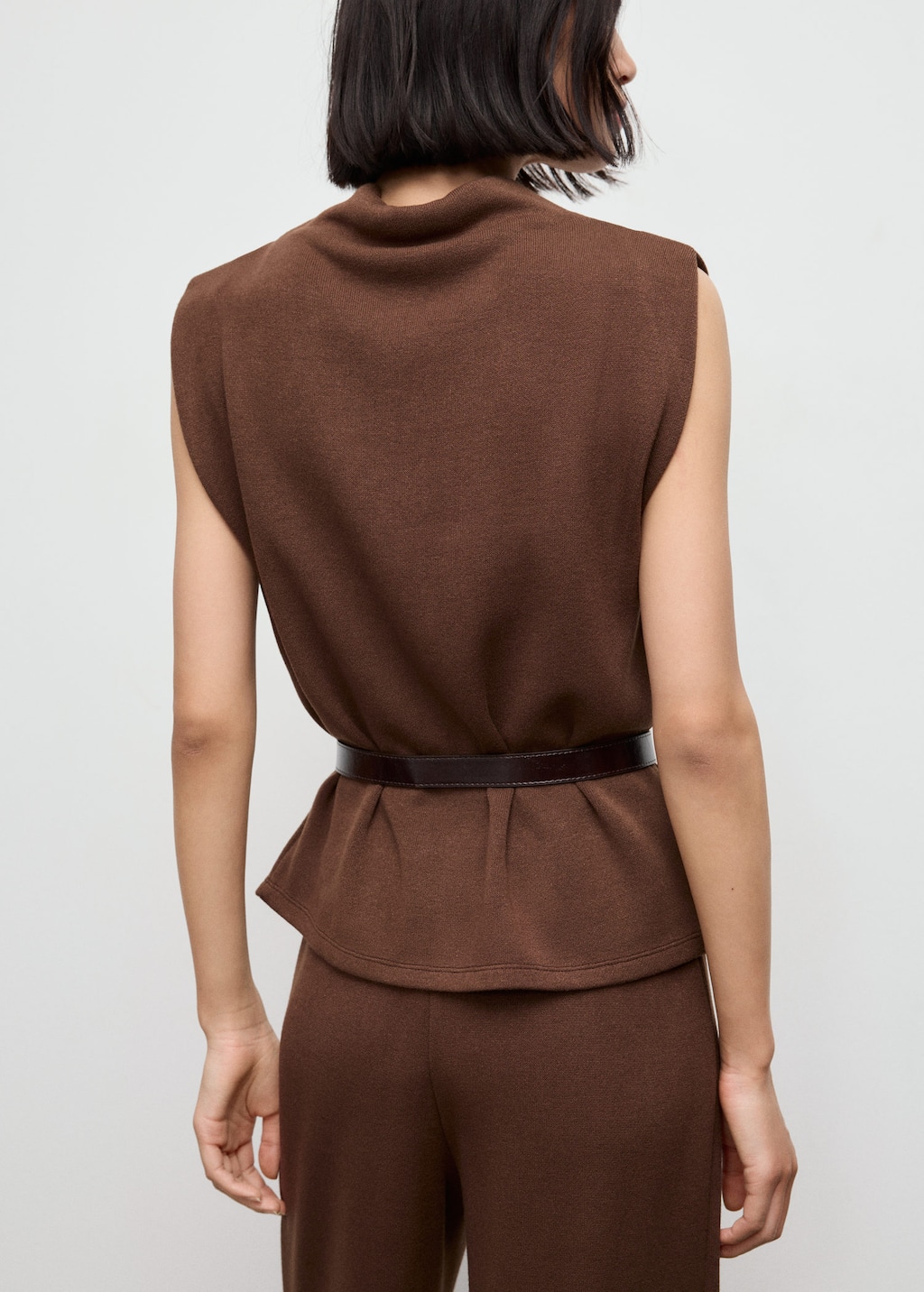 Draped neck top