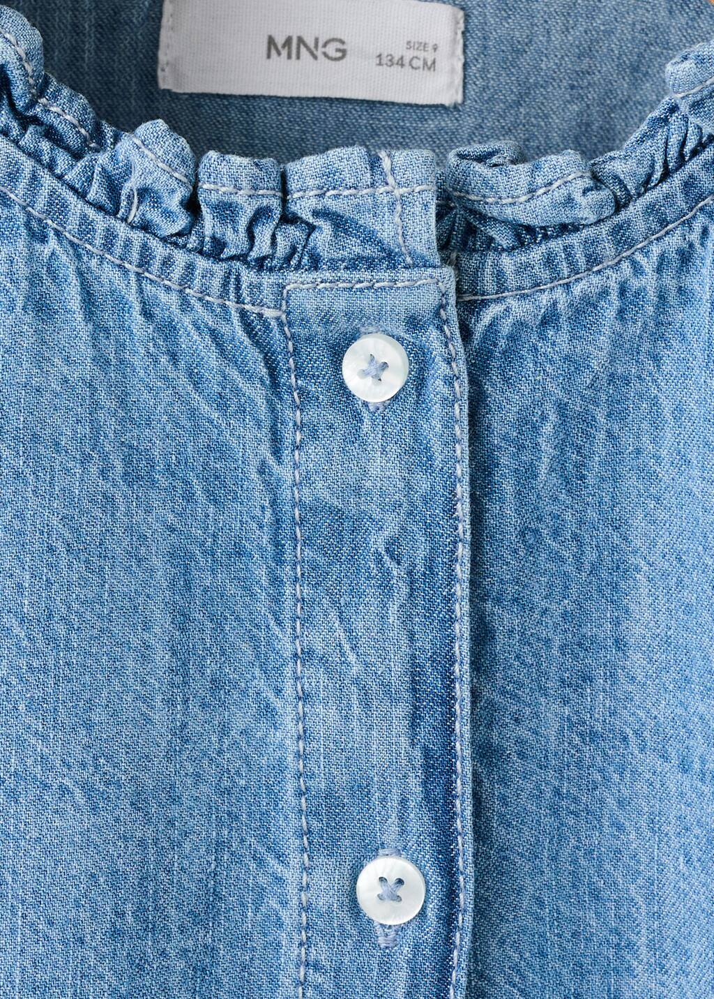 Embroidered denim blouse