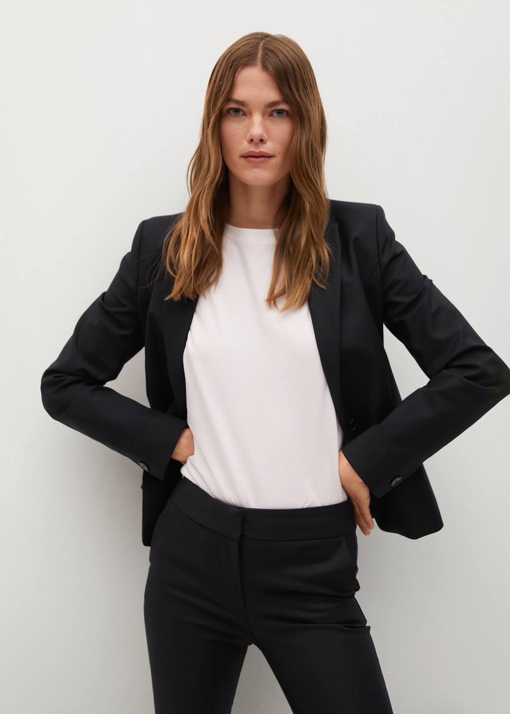 mango structured suit blazer