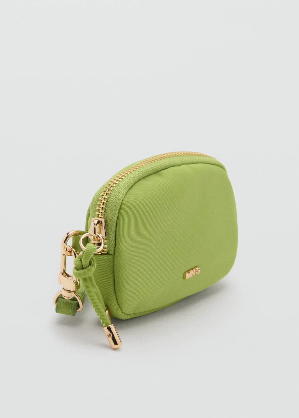 Mango Nylon Purse With Zip Lime
