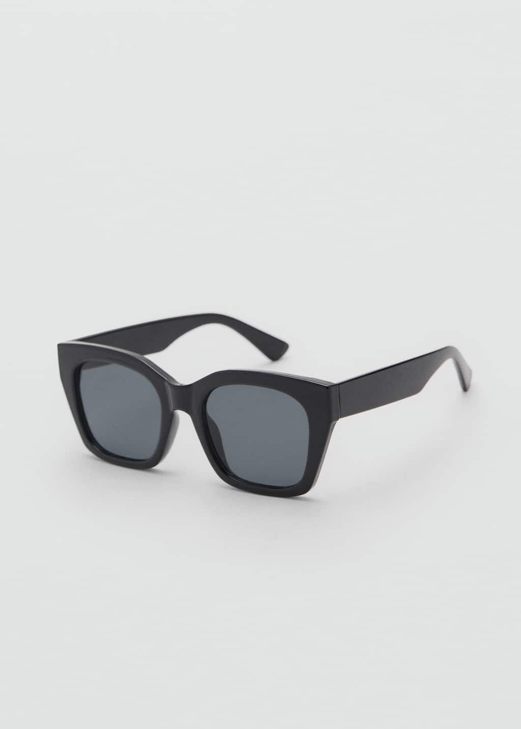 Mango Lunettes De Soleil Monture Carrée Noir - Femme - Taille Unique -