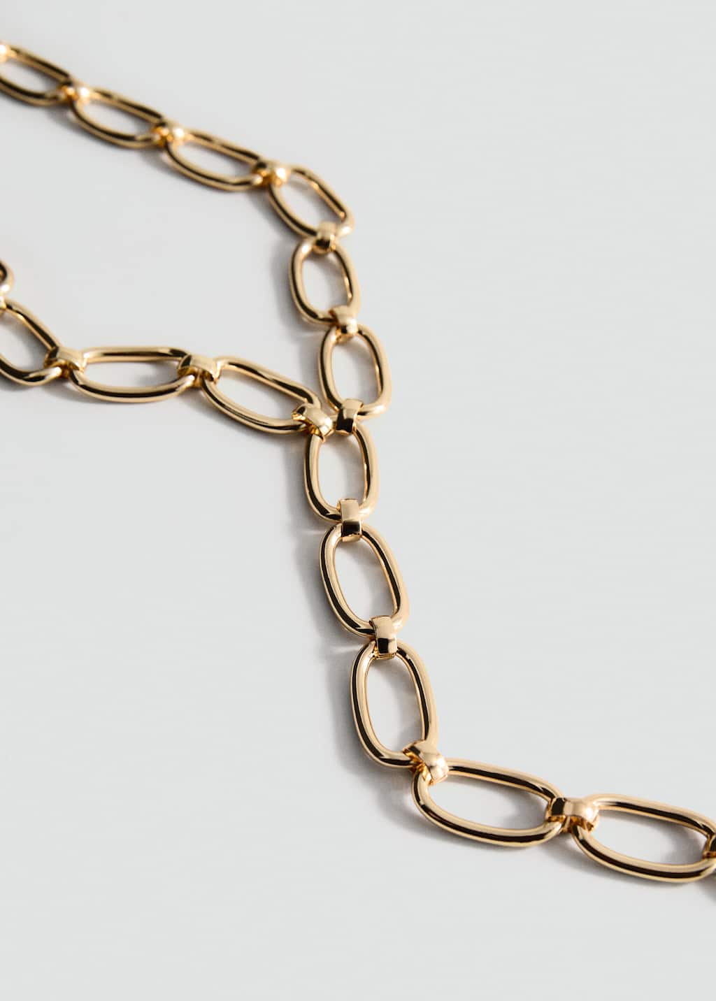 Mango Collier À Maillons Longs Or - Femme - Taille Unique -