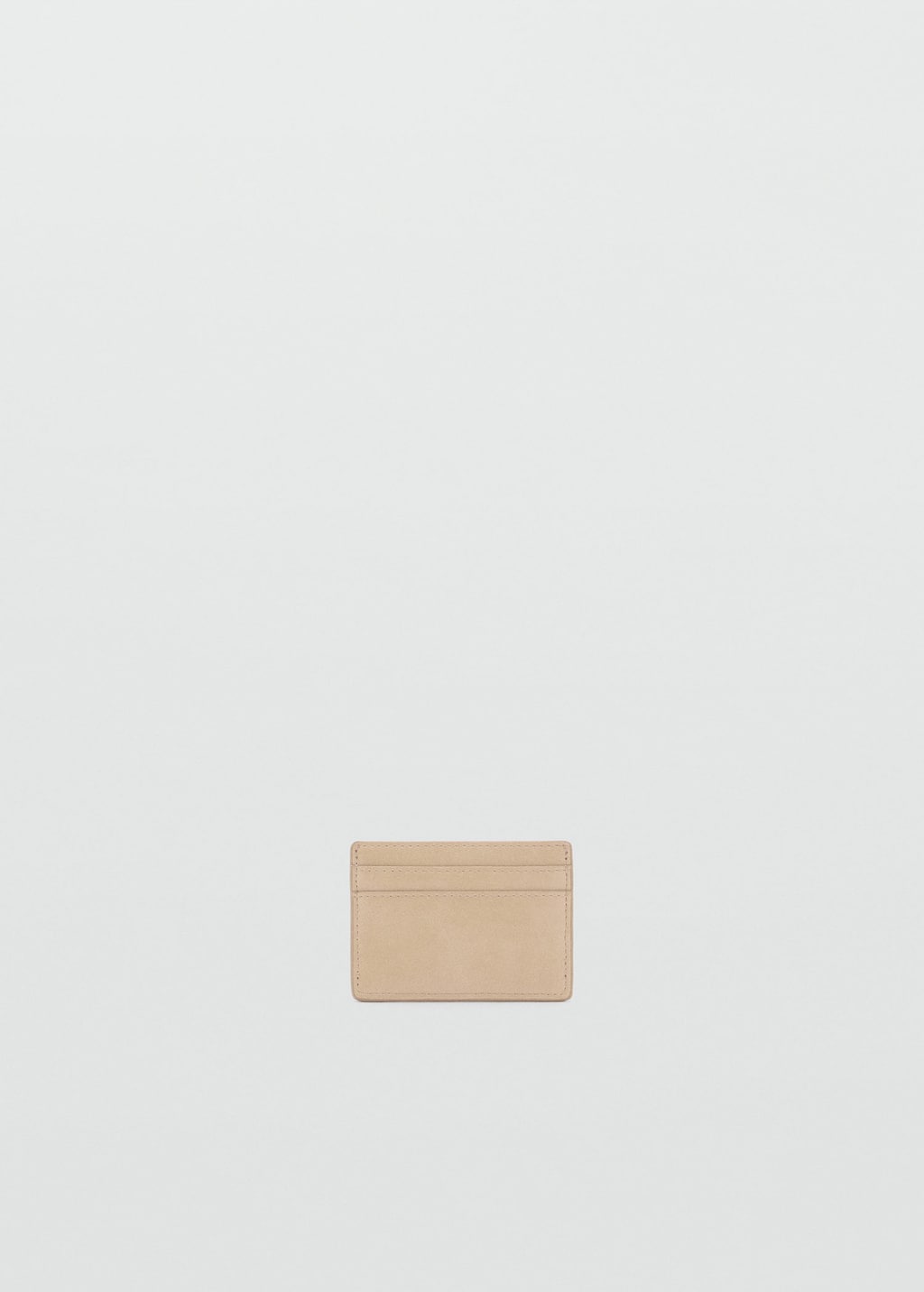 Mango Porte-cartes Simili-cuir Effet Grainé Beige - Femme - Taille Unique -  In Sand