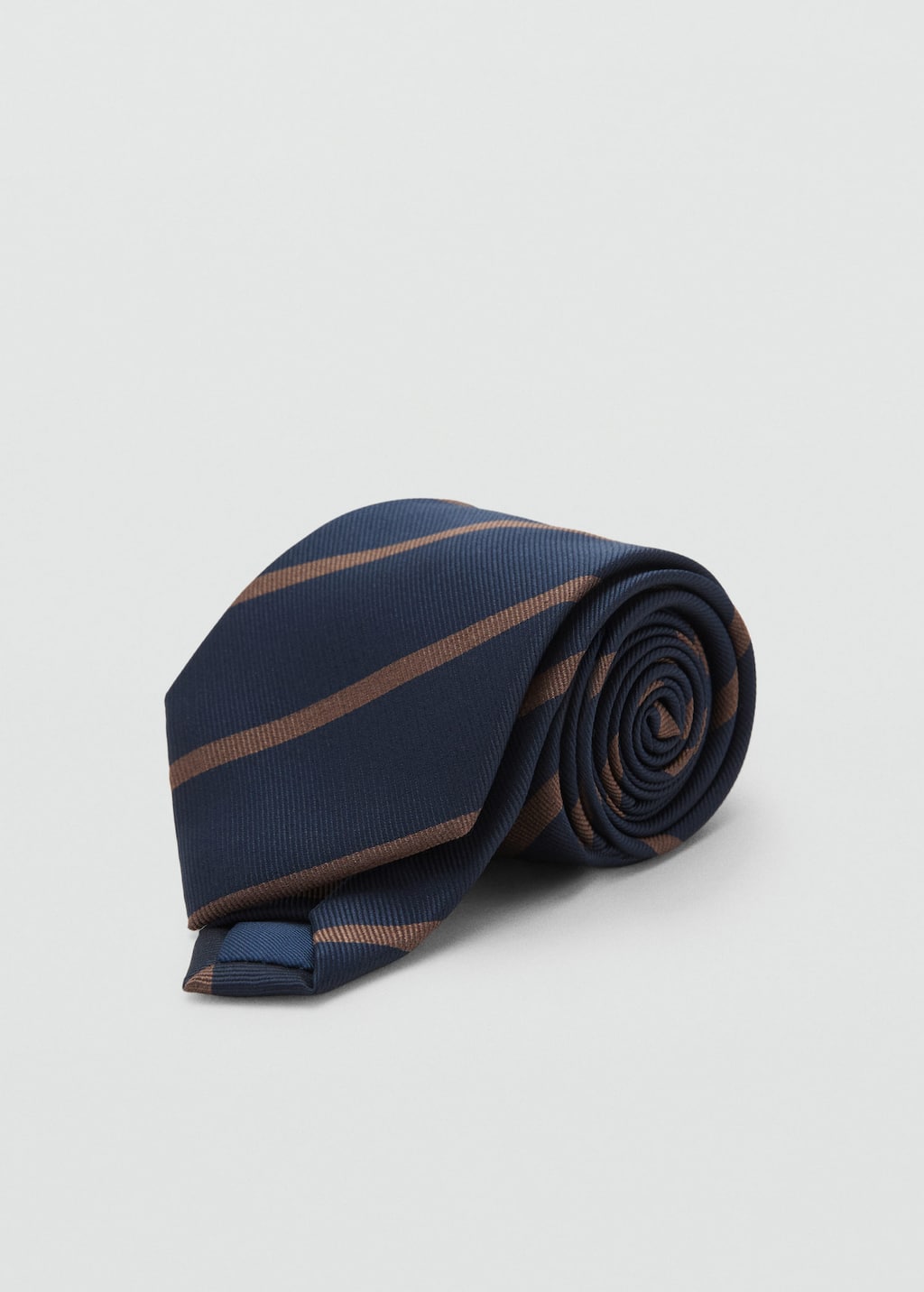 Mango Man Stripes Printed Tie Navy