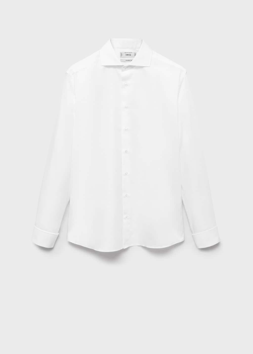 Mango Man 100% Cotton Slim-fit Suit Shirt White