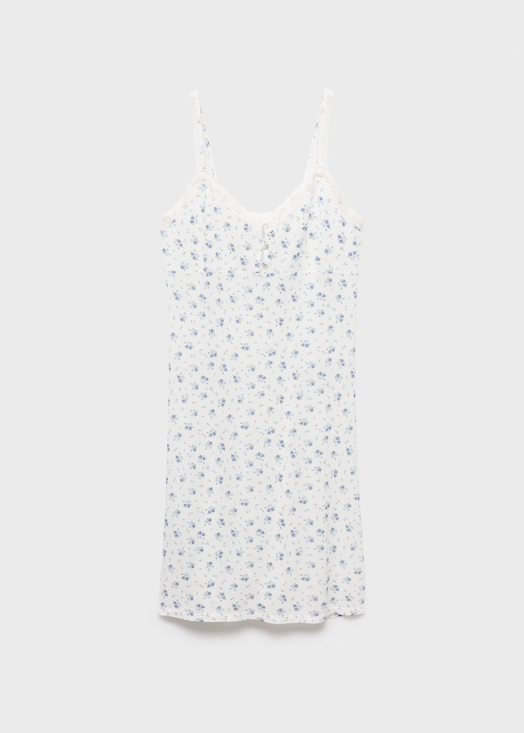 Mango Nightie White In White