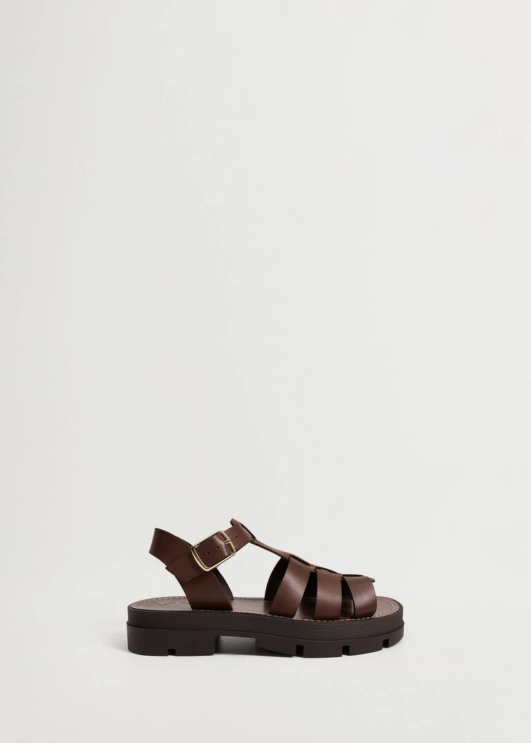 Leather straps sandals Women Mango USA