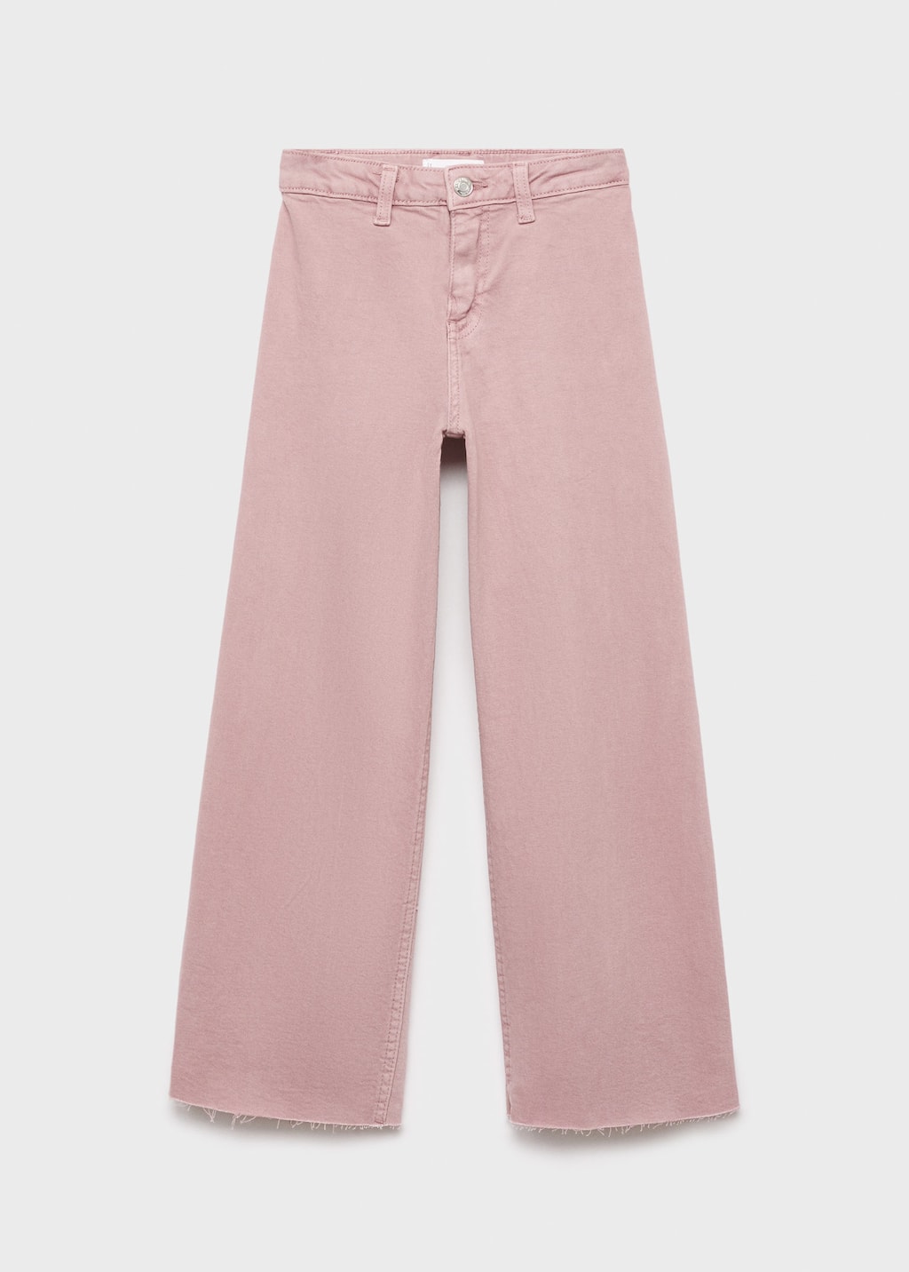 Mango Jean Wideleg Revers Effilochés Rose - Enfants - 13-14 Ans -  Kids In Pink