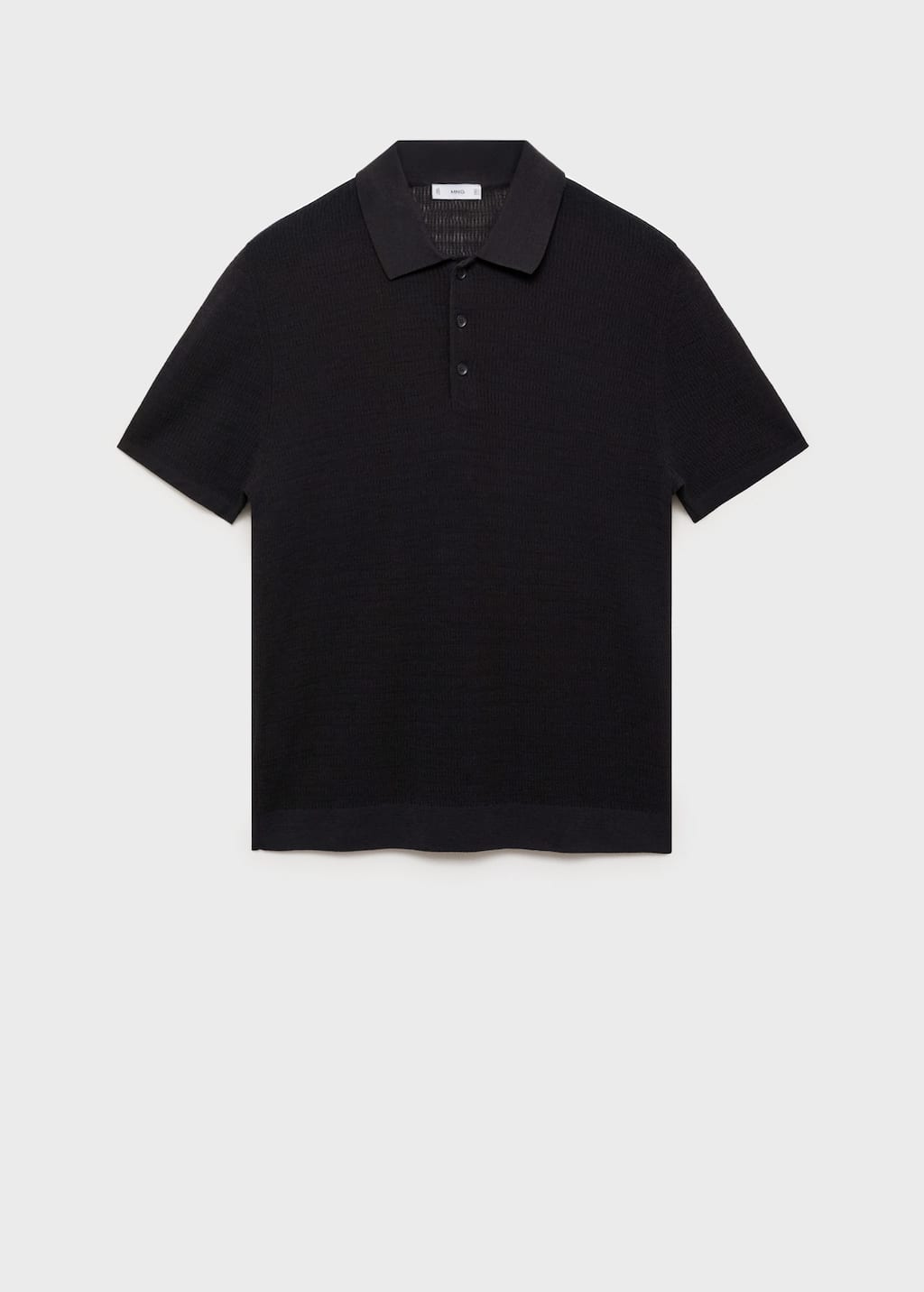 Fine-knit cotton polo shirt