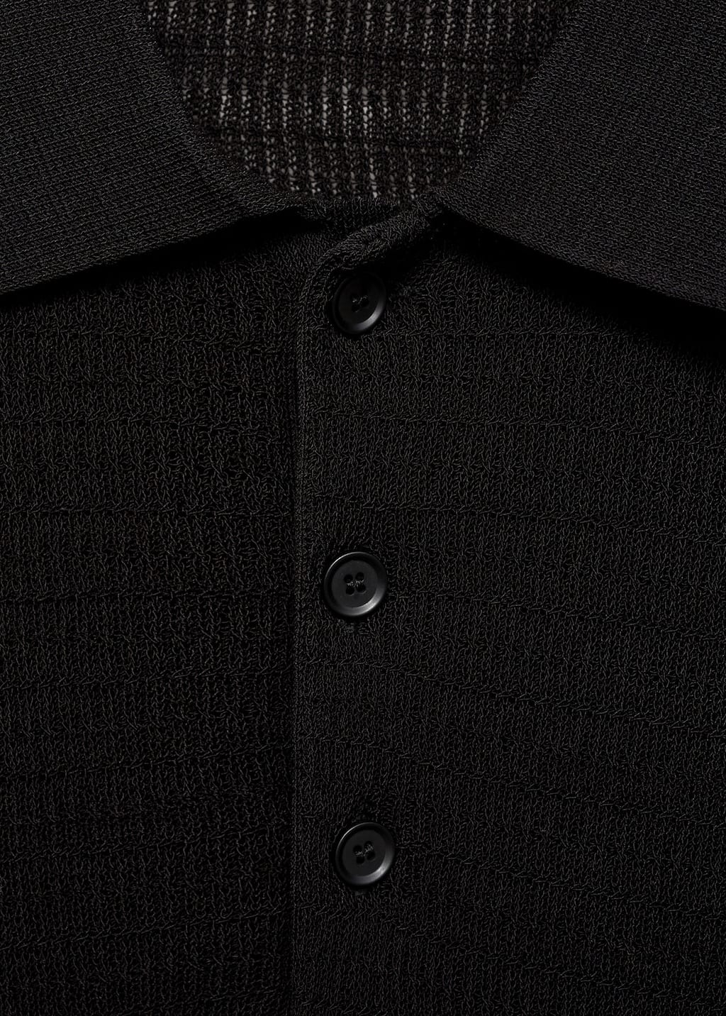 Fine-knit cotton polo shirt