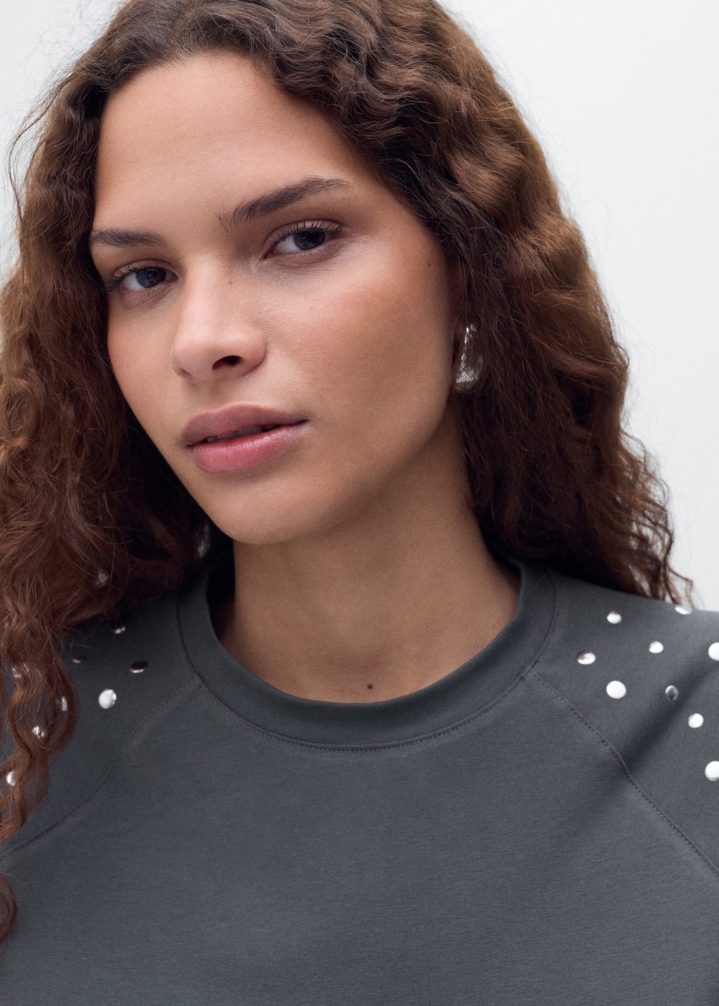 Cotton t-shirt with studs