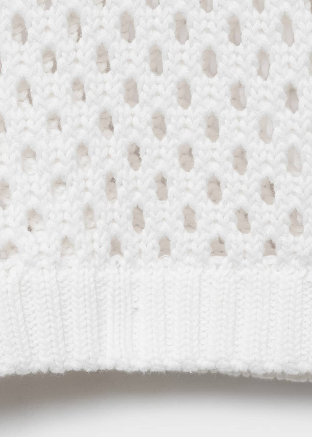 Openwork knit sweater