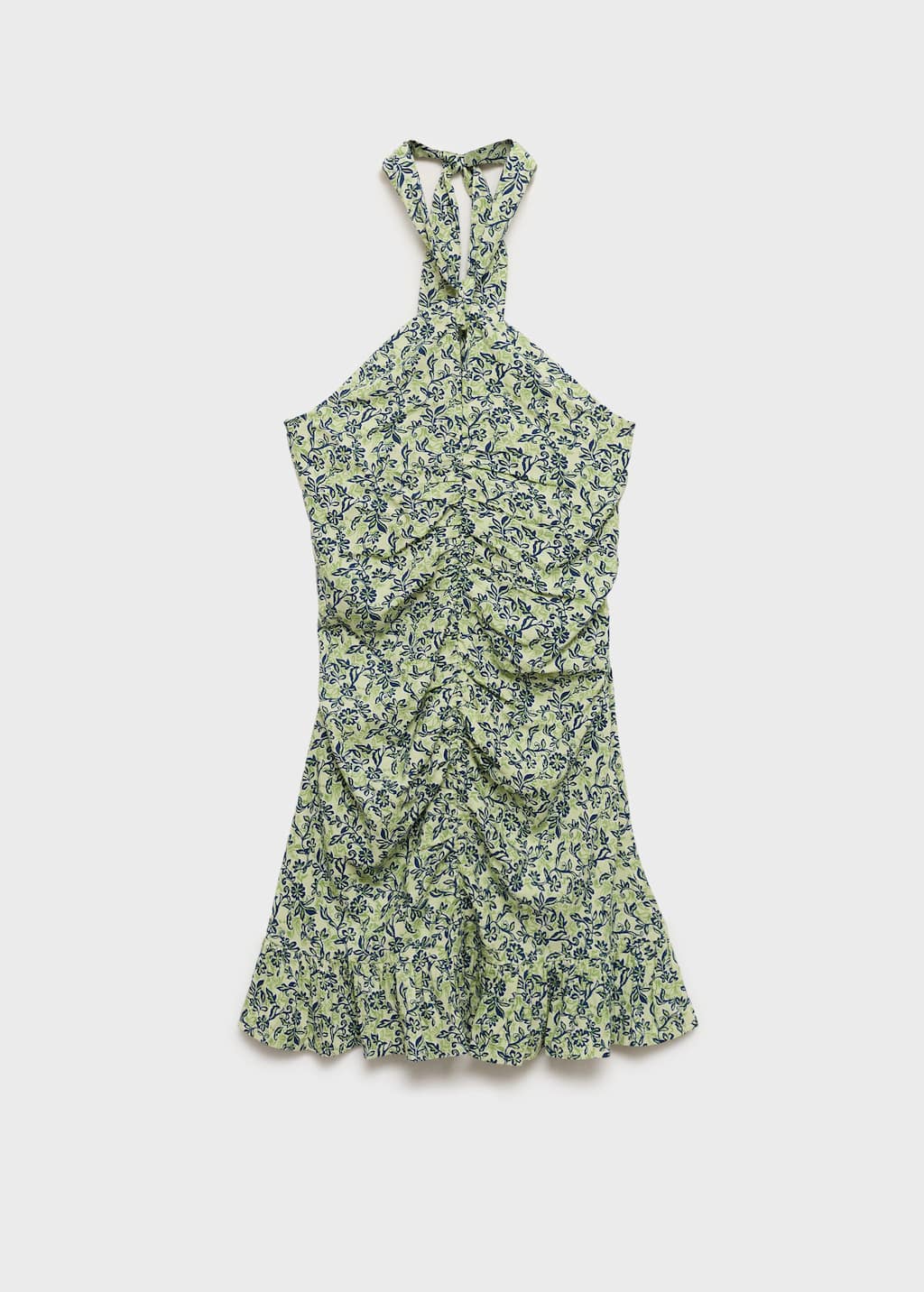 Floral-print halter dress