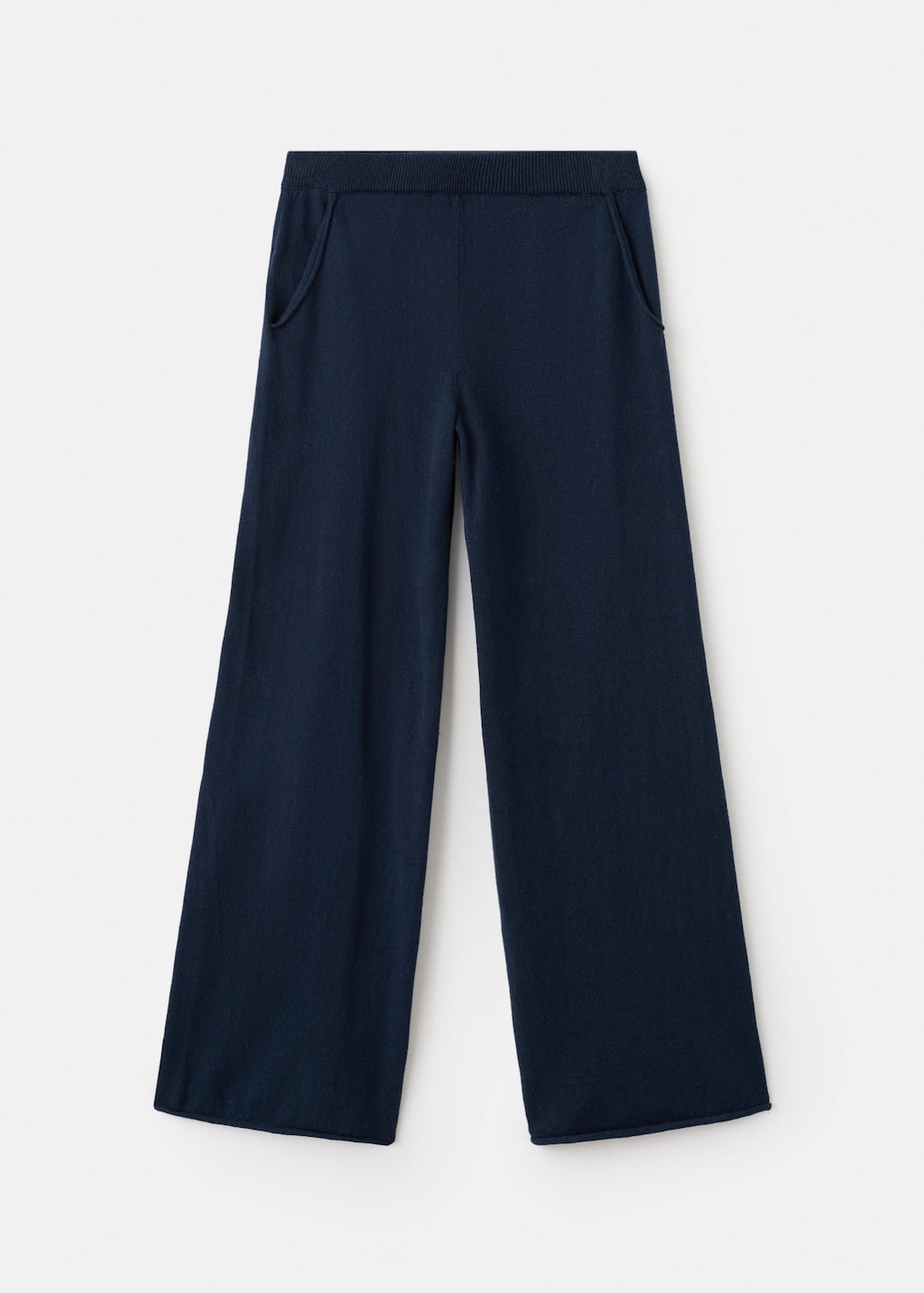 Mango Cotton-knit Trousers In Black