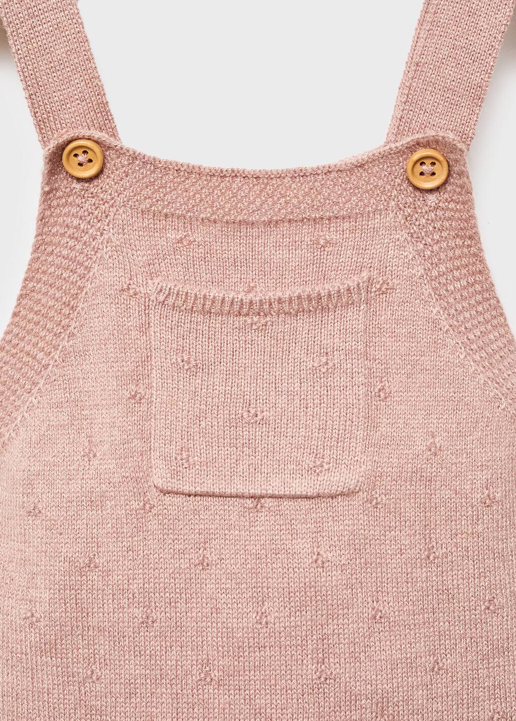 Embroidered knitted dungarees