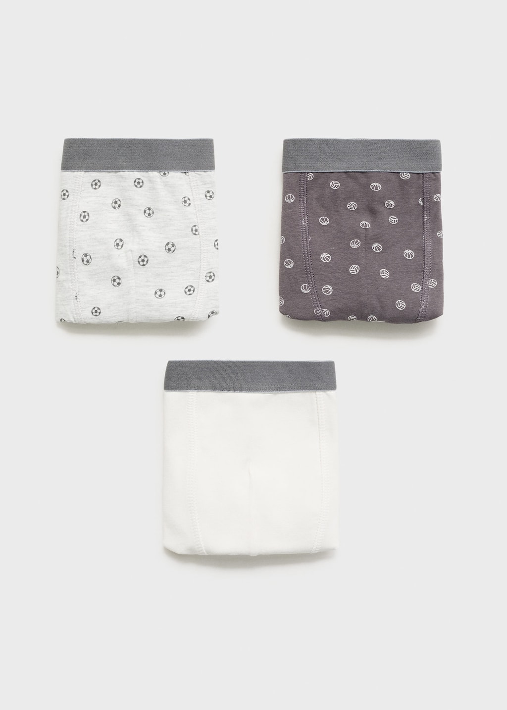 Mango 3-pack Combined Briefs Medium Heather Grey