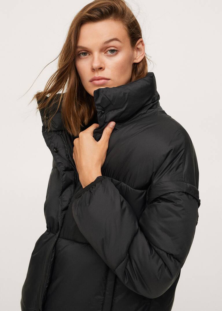 Padded jacket with detachable sleeves Woman MANGO OUTLET United Kingdom