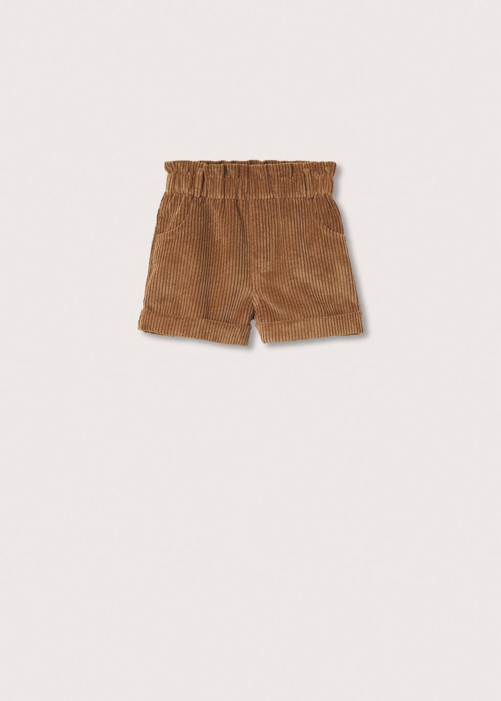 Corduroy paperbag shorts - Dames | Mango België