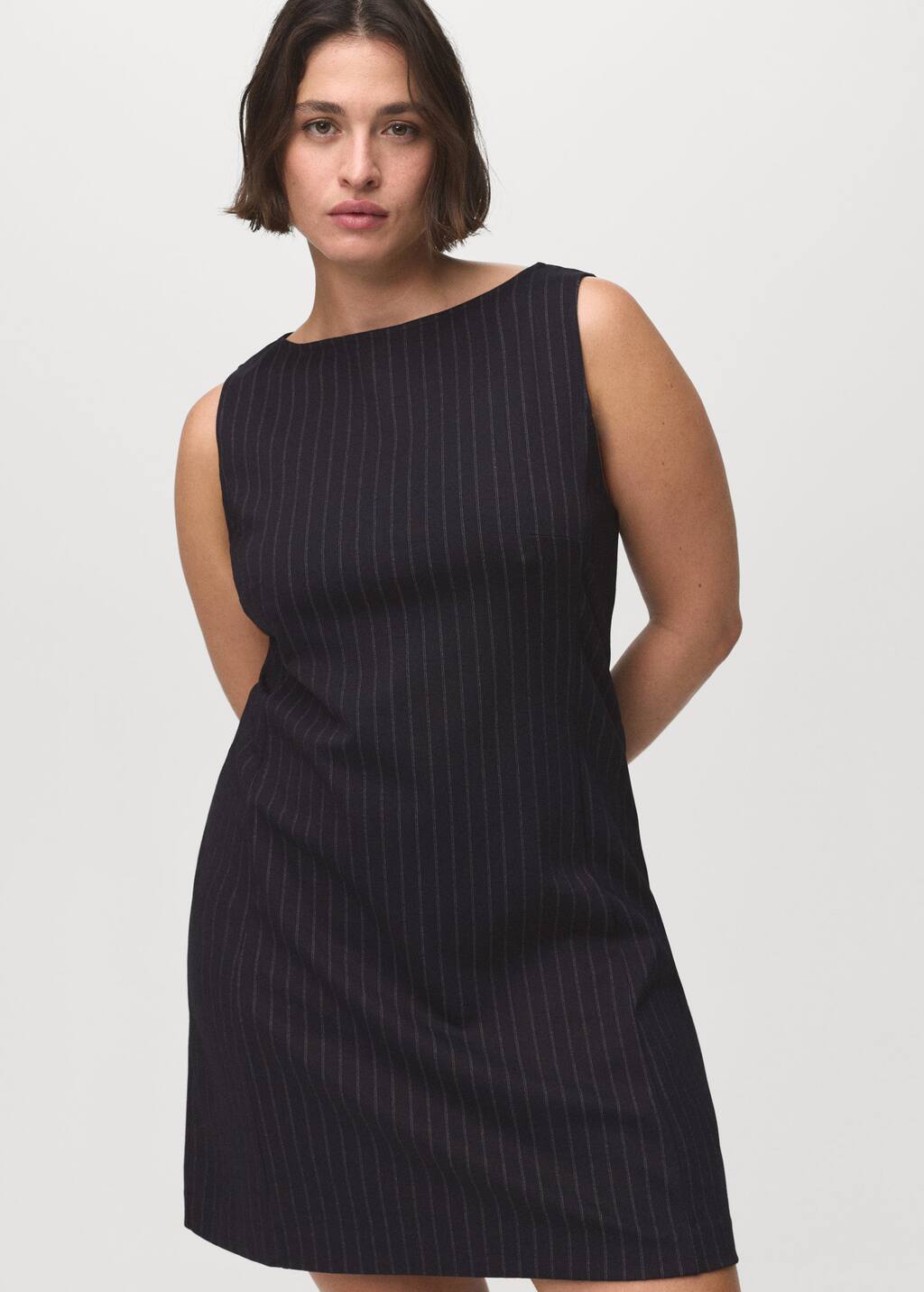 Short pinstripe dress