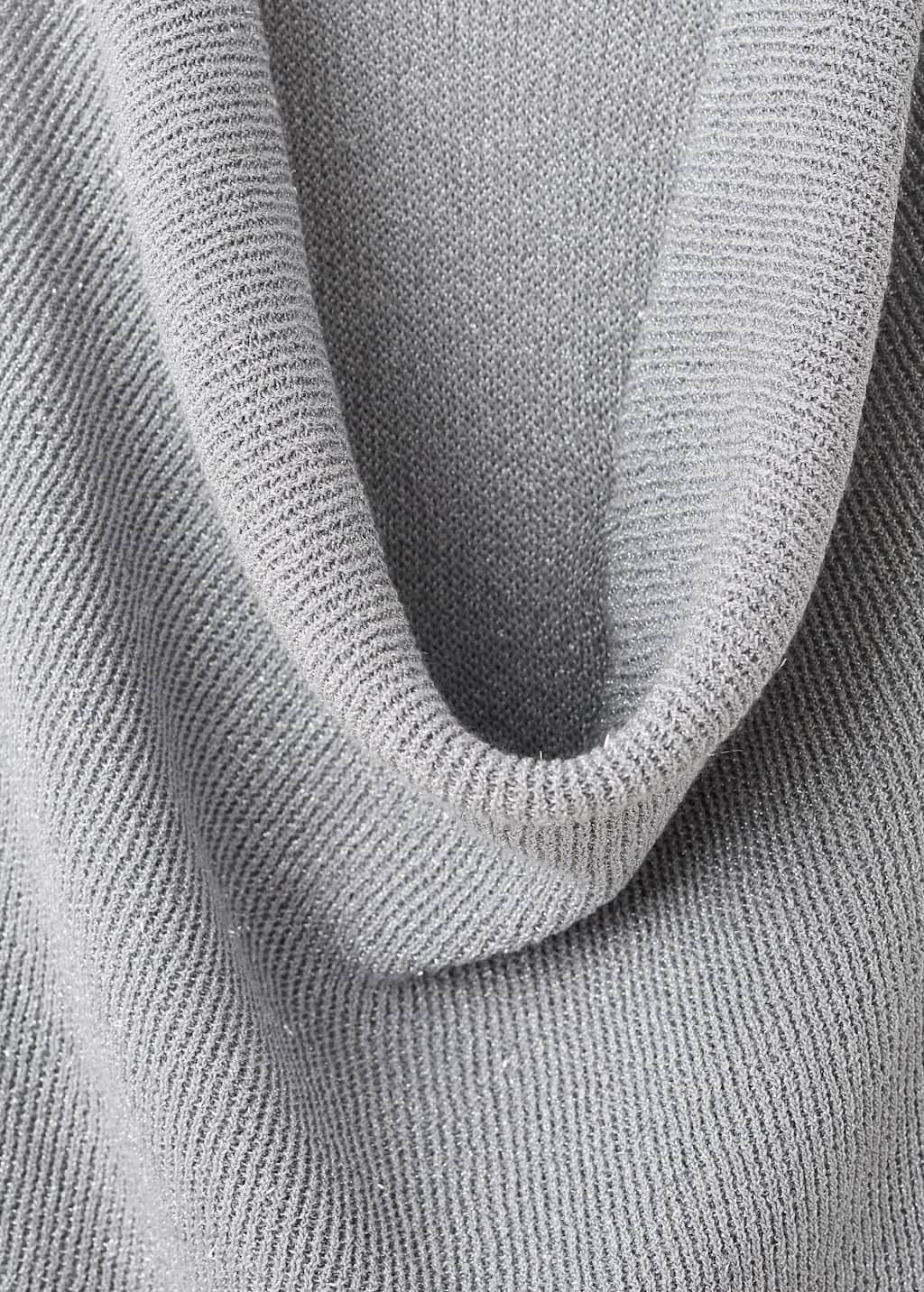 Lurex knitted top with draped neck