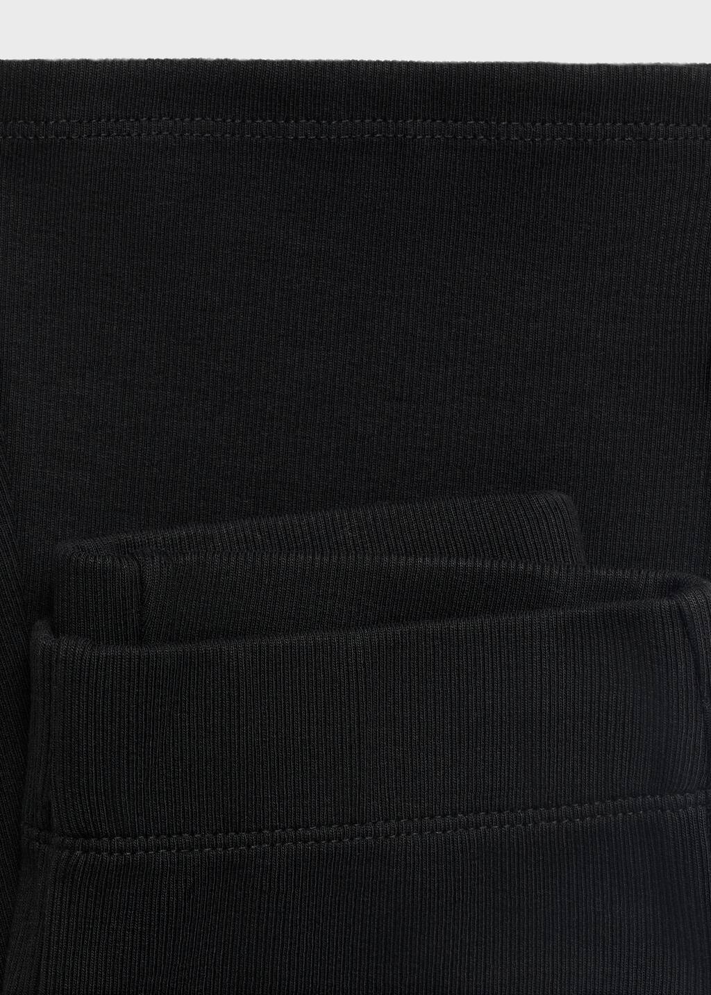 Flared cotton leggings