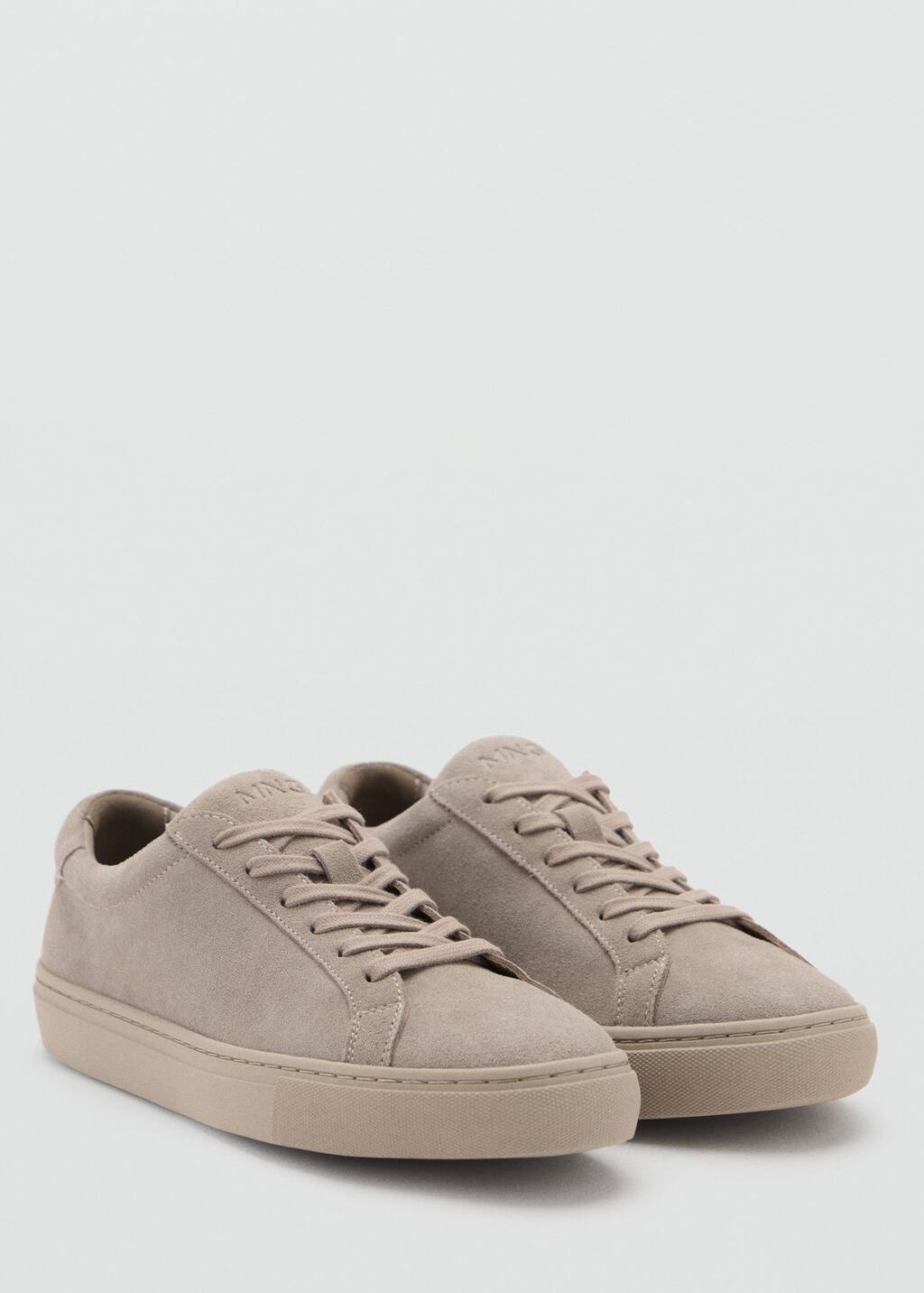 Mango Man Tennis Cuir Suède Marron Moyen - Homme - 45 - In Brown