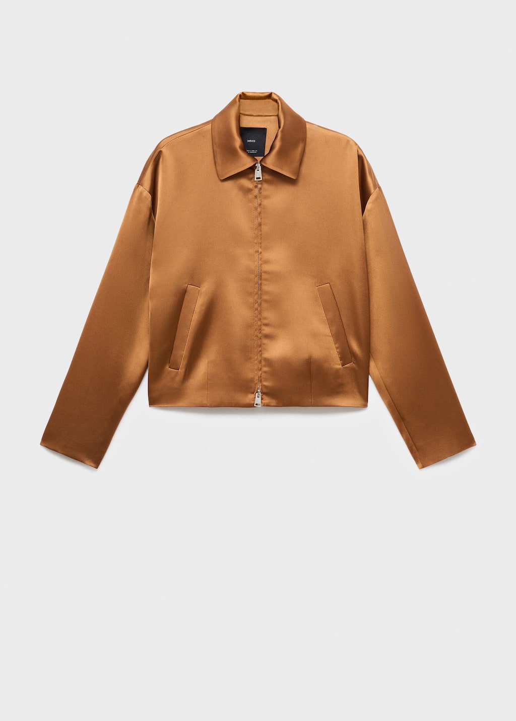 Satin jacket with pockets